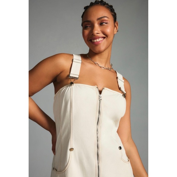 Anthropologie Cream Midi Dress - Picture 7 of 8